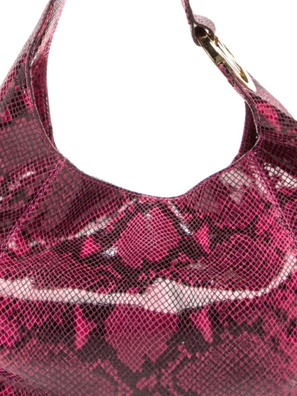 Michael Kors Fuchsia Python-Print Hobo Bag - Picture 4 of 8